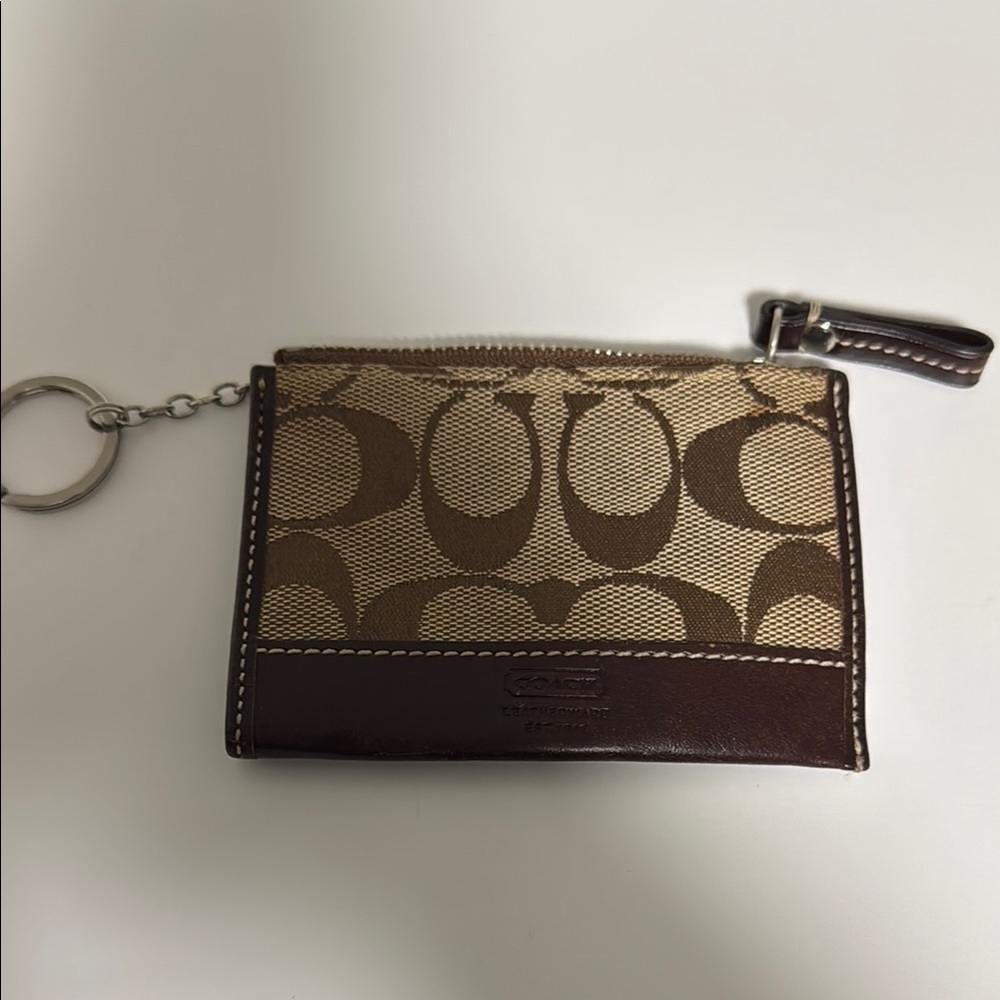 Coach Signature Brown Coin Purse
